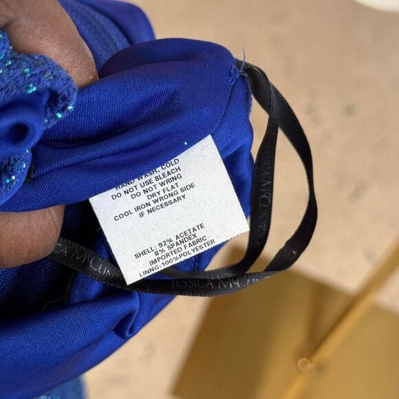 Vintage Royal Blue Formal Gown - Picture 6 of 8